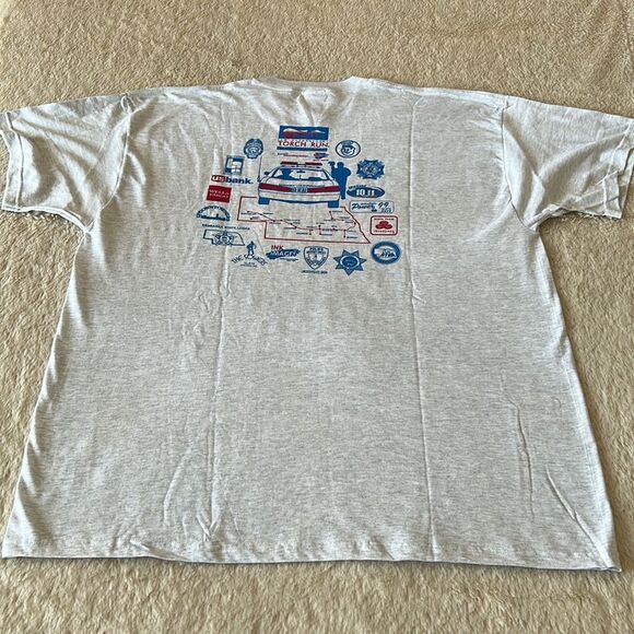 Law Enforcement torch run short sleeve shirt gray size 2XL - Picture 4 of 16
